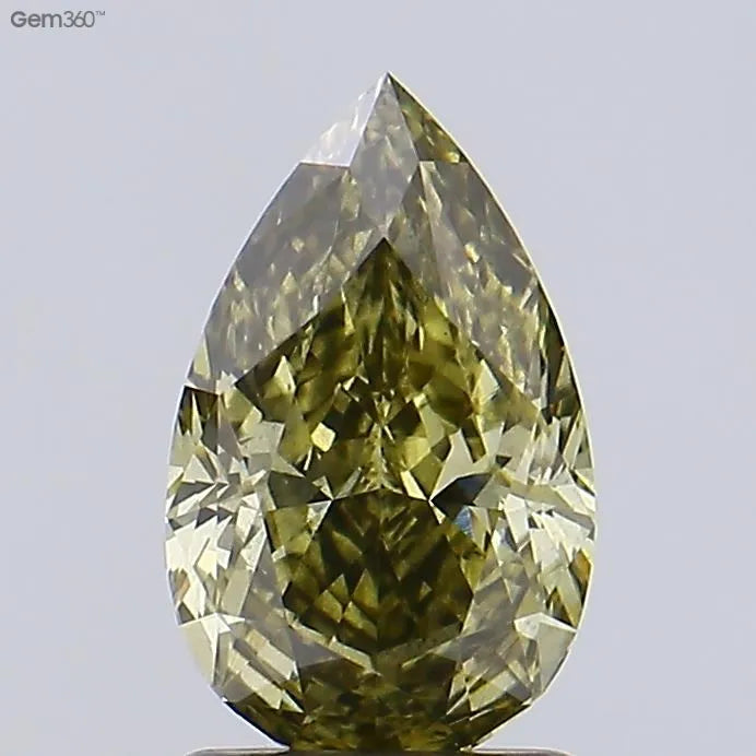 1.32ct Pear Lab Grown Diamond (Colour Fancy Gray Yellow, Clarity VS2, IGI Certified)