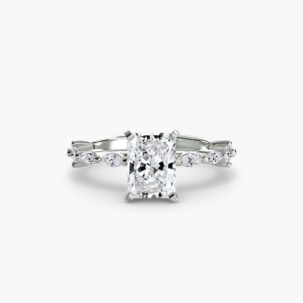 Solitaire with Eternity Pavé